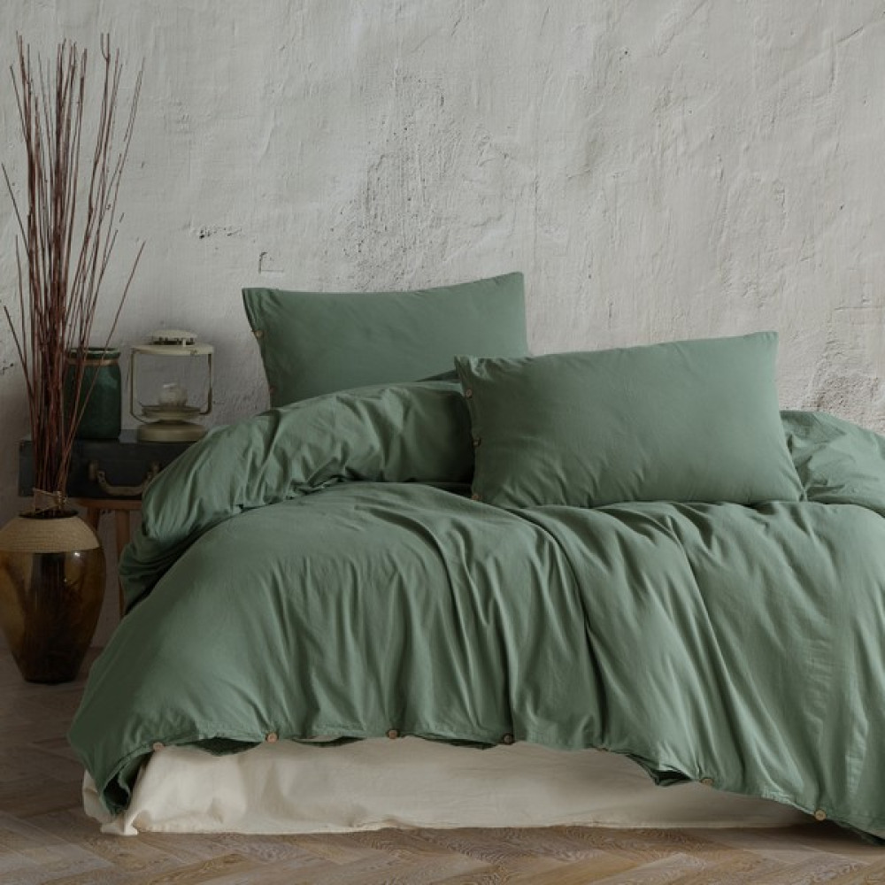 Macas Home Olivy %100 Pamuklu Yıkamalı Çift Kişilik Nevresim Takımı 200*220 Olvckt - 200 x 220 cm - Yeşil Nevresim Takımı Fiyatı