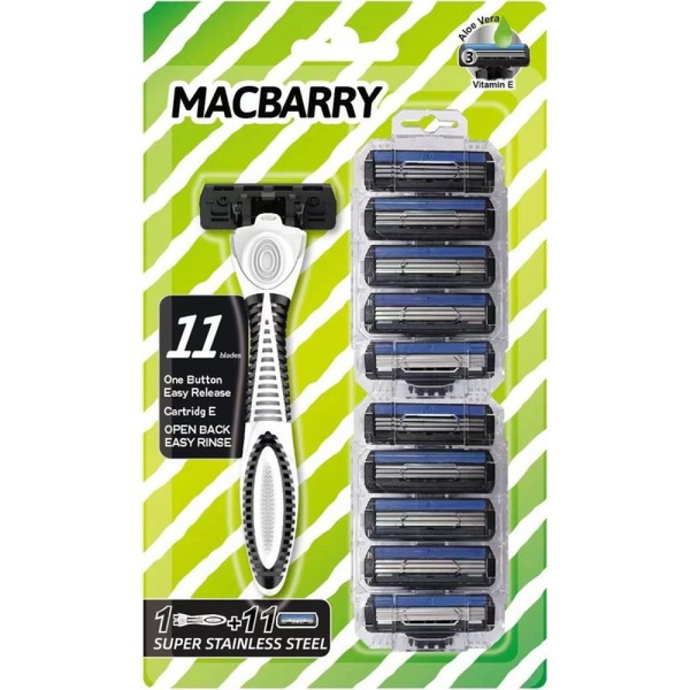 Macbarry 3 Bıçaklı 11 Adet Yedek Tıraş Bıçağı Tıraş Bıçağı ve Yedekleri Fiyatı