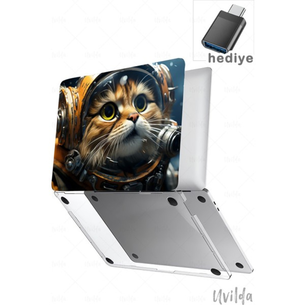 MacBook Air 15 A3114 A2941 Uyumlu Nefes-2 Pvc Msoft Kapak Astronot Kedi Oto Boyaları Fiyatı