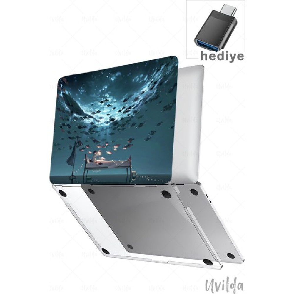 MacBook Air 15 A3114 A2941 Uyumlu Nefes-3 4K Msoft Kapak Gece Balık Rüya Oto Boyaları Fiyatı