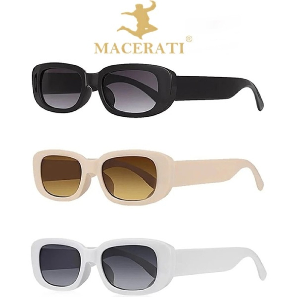 Macerati Chunky Frame Vintage 3lü Set Siyah Krem Beyaz Güneş Gözlüğü - Renkli Unisex Güneş Gözlükleri Fiyatı