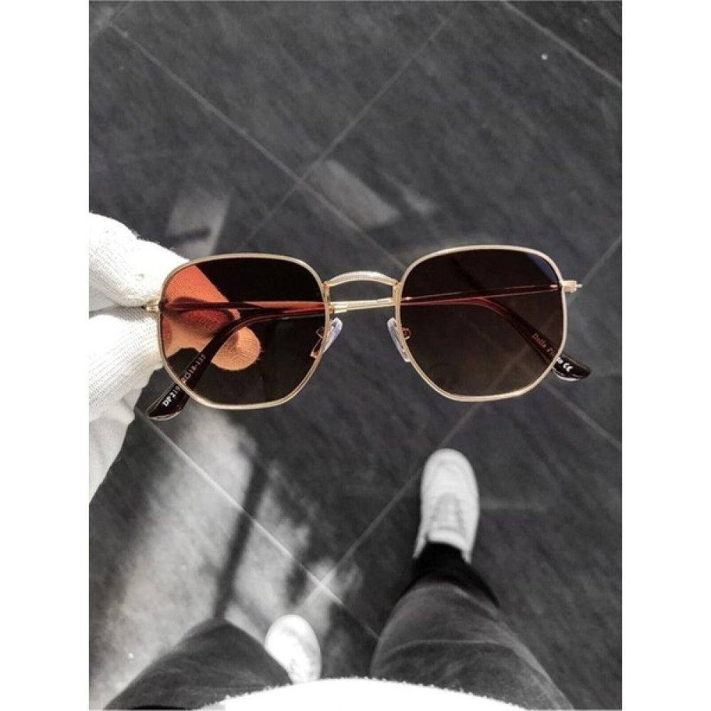 Macerati Unisex Gold Kahve Güneş Gözlüğü Beşgenclass Unisex Güneş Gözlükleri Fiyatı