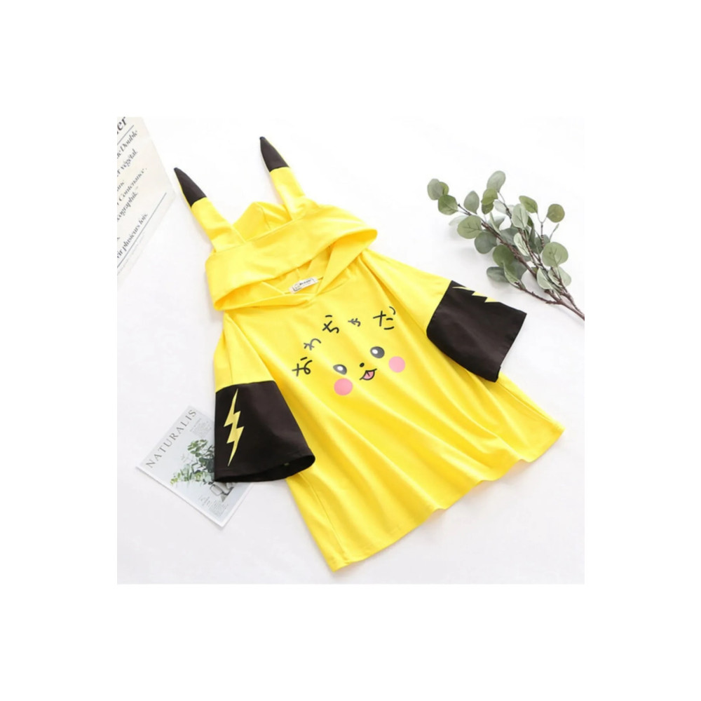 Machetta Pikachu Model Baskılı Overize Kız -erkek Unisex Çocuk T-shirt 9-10 Yaş Beden Bayan T-shirt Fiyatı
