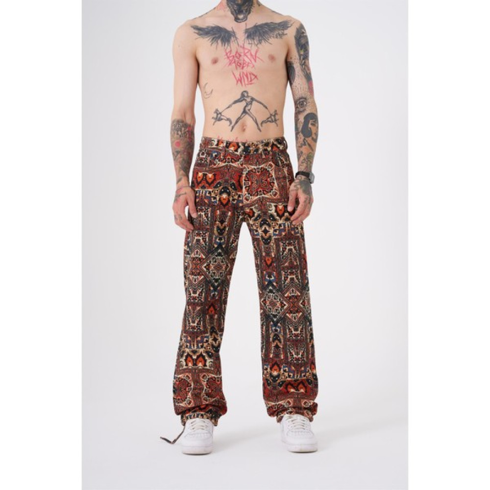 Machinist Baggy Baskılı Jean Pantolon Buddha Erkek Jeans / Kot Pantolon Fiyatı