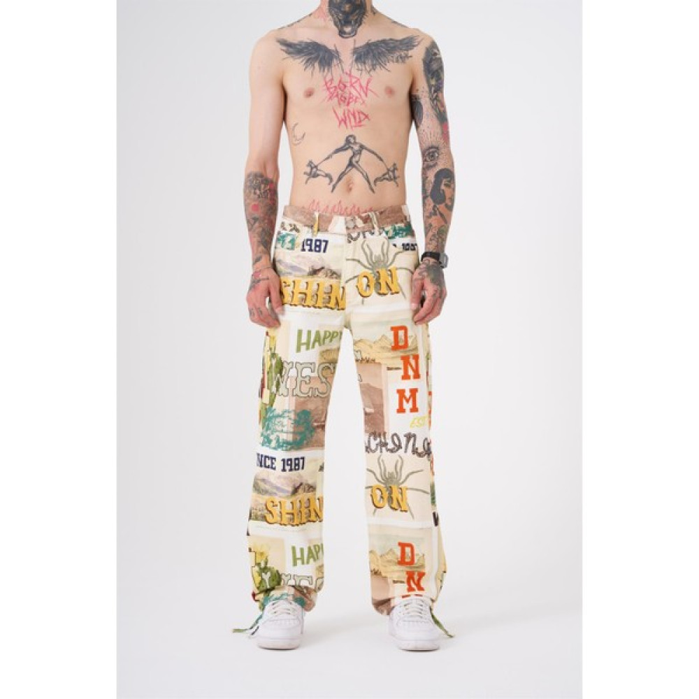 Machinist Baggy Baskılı Jean Pantolon Sunset Erkek Jeans / Kot Pantolon Fiyatı