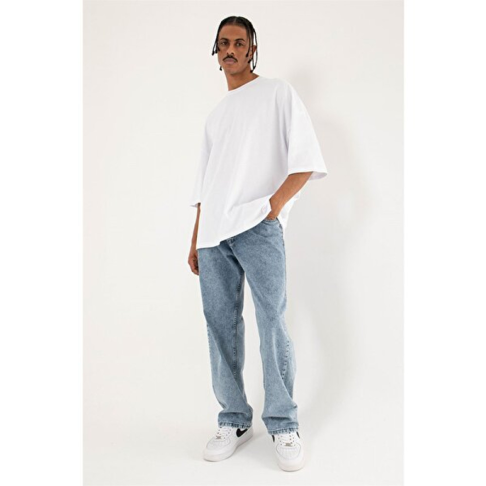 Machinist Clothing Baggy Relaxed Jean Asit A Mavi Pantolon Erkek Jeans / Kot Pantolon Fiyatı