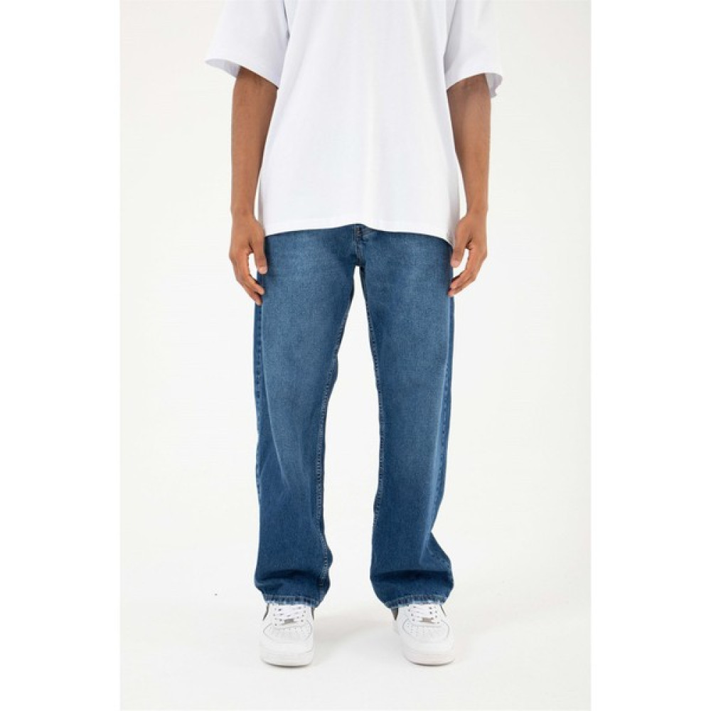 Machinist Clothing Baggy Relaxed Jean Efektli Mavi Pantolon Erkek Jeans / Kot Pantolon Fiyatı
