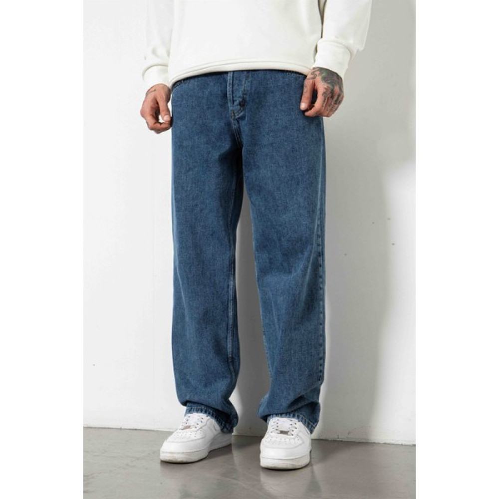 Machinist Clothing Baggy Relaxed Jean Efektli Pantolon Dark Blue Erkek Jeans / Kot Pantolon Fiyatı