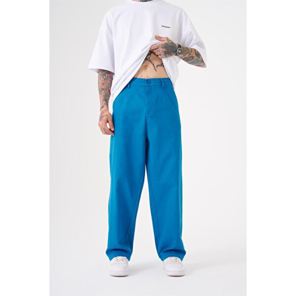 Machinist Oversize Gabardin Lastikli Pantolon Mavi Erkek Jeans / Kot Pantolon Fiyatı