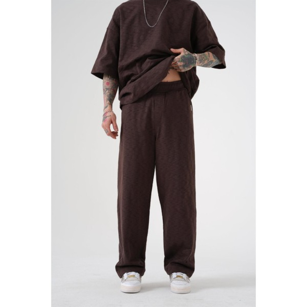 Machinist Premium Oversize Baggy Basic Pantolon Kahve Erkek Jeans / Kot Pantolon Fiyatı