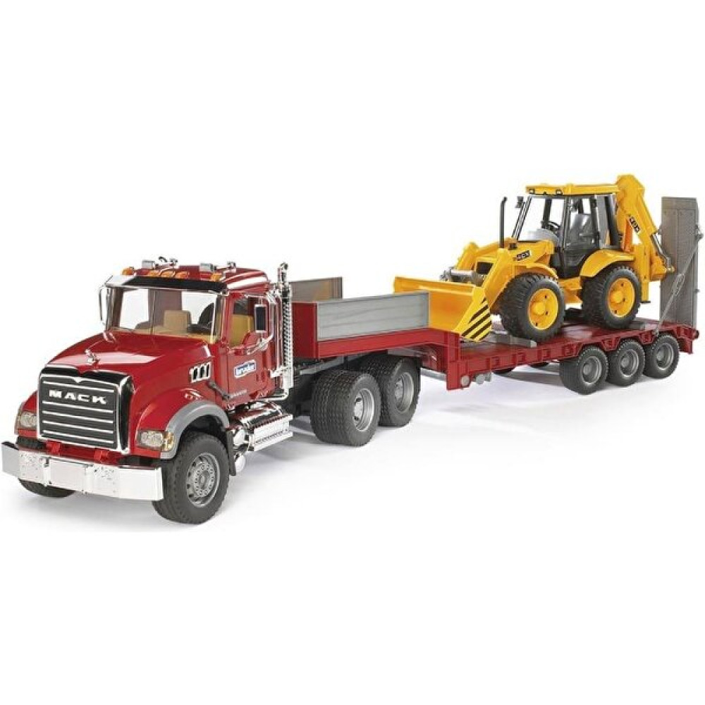 Mack Granite Iş Makinası Jcb Taşıyan Model Tır Araç Seti - Renkli Oyuncak Araç Fiyatı