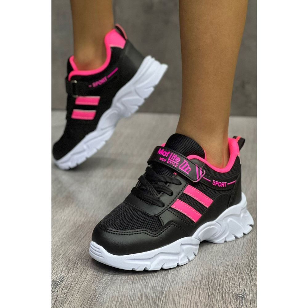 mackrock sports Siyah Fuji Lastikli Cırtlı Yumuşak Esnek Alabilen Unisex File Çocuk Sneaker Spor Ayakkabı 34 Beden Spor Ayakkabı Fiyatı