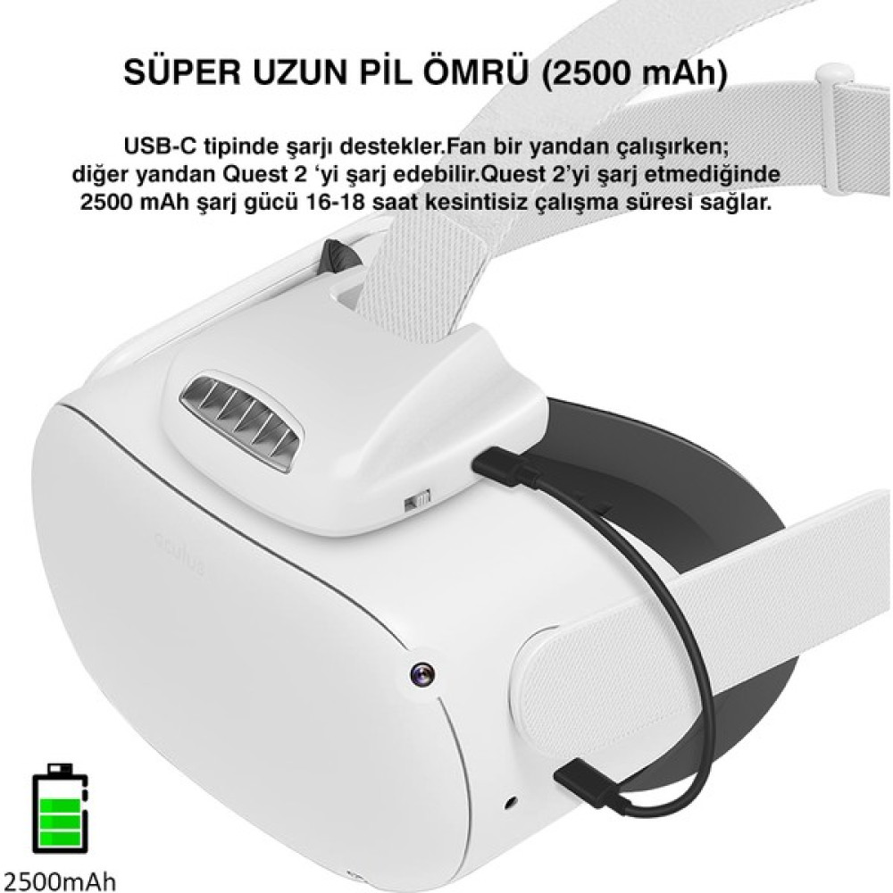 Macrobot Buğu Önleyici Soğutucu Fan,hava Sirkülasyon Unitesi - Meta Quest 2 ile Uyumlu - - Beyaz Çevre Birimleri Fiyatı