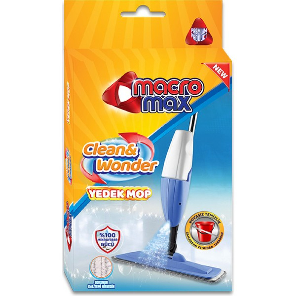 Macromax Clean&wonder Sprey Yedek Mop - Gri Temizlik Malzemeleri Fiyatı