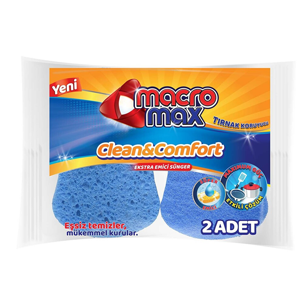 Macromax Comfort Sünger 2'Li Temizlik Malzemeleri Fiyatı