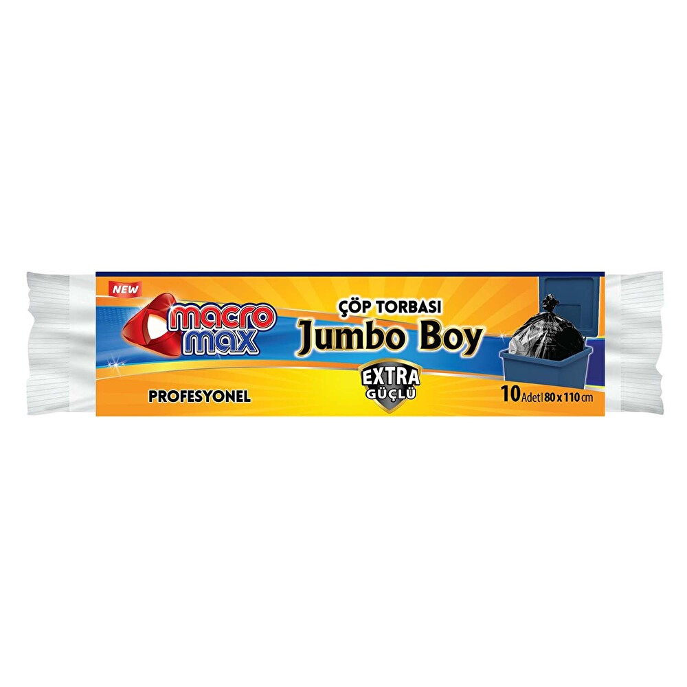Macromax Extra Güçlü Çöp Torbası Jumbo 10'Lu Çöp Poşetleri Fiyatı
