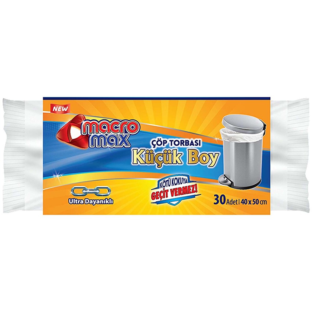 Macromax Extra Güçlü Çöp Torbası Küçük 30'Lu Çöp Poşetleri Fiyatı