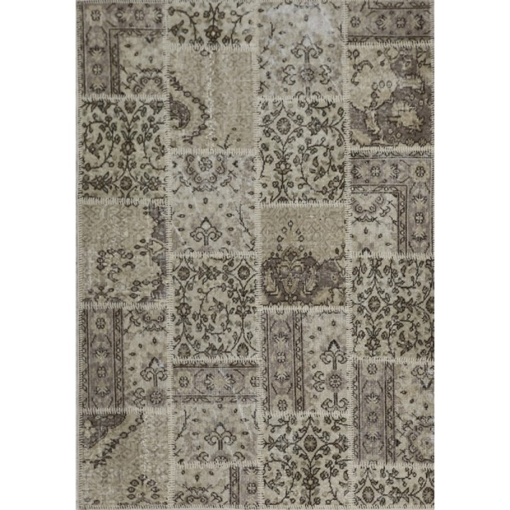 Madalyon El Dokuma Patchwork Yün Halı - 80 x 180 cm - Açık Kahverengi Salon Halısı Fiyatı