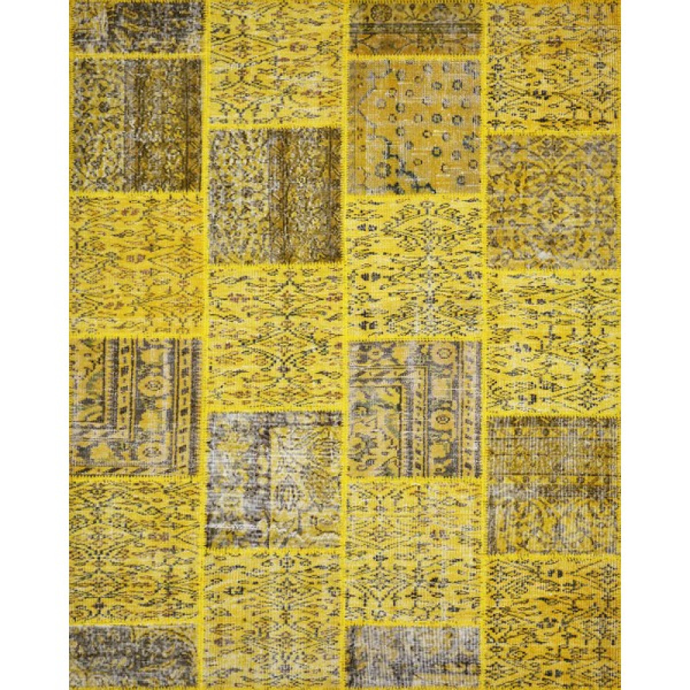Madalyon Patchwork El Dokuma Anadolu Halısı – Spring - 200 x 300 cm - Sarı Ev Tekstili Fiyatı