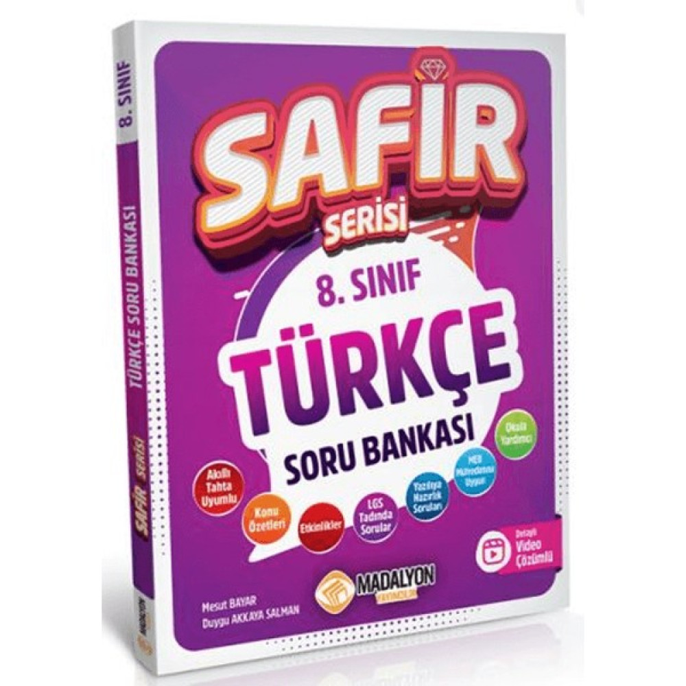 Madalyon Yayıncılık 8. Sınıf Safir Serisi Türkçe Soru Bankası Tüm Dersler Fiyatı