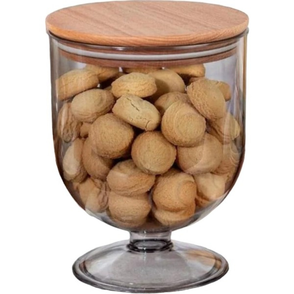 Madam Coco Madame Coco Marion Ahşap Kapaklı 1600 ml Kurabiye Saklama Kabı Saklama Kapları Fiyatı