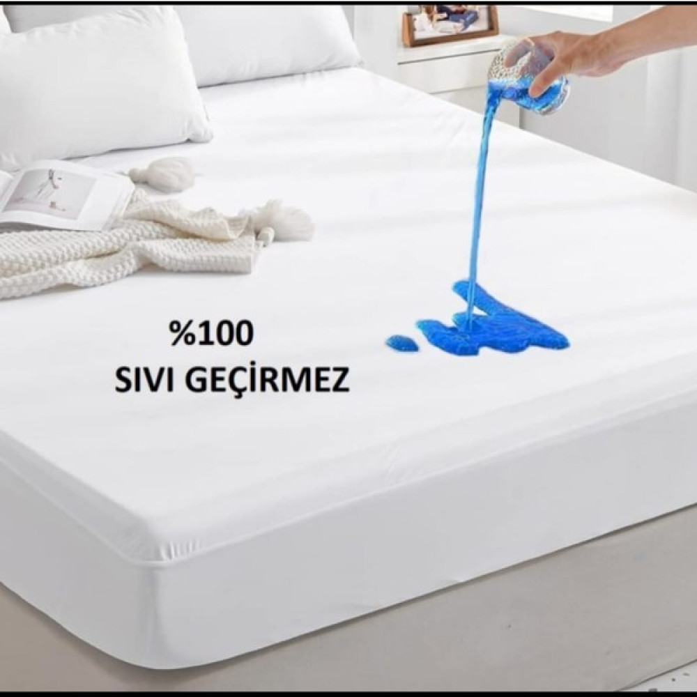 Madam Karya Tek Kişilik 90X190+30 cm Sıvı Geçirmez Yatak Alezi Yatak Koruyucu - Beyaz - 90 x 190 cm Alez / Yatak Koruyucu Fiyatı