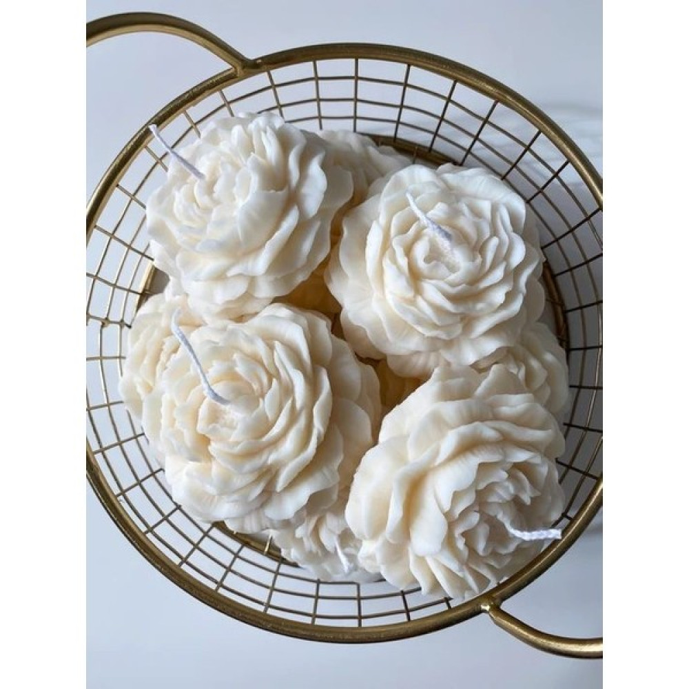 Madam Organik %100 Soya Wax Ikili Set Kokulu, Şakayık Şekilli Dekoratif Mum (Iki Adet) - Beyaz - 1 Adet Dekoratif Mum Fiyatı