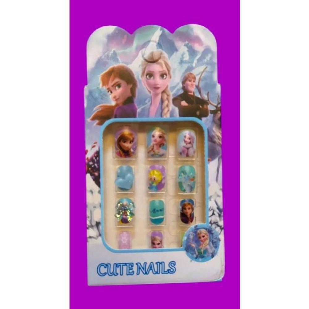 Madam Shushu Elsa Çocuk Takma Tırnağı 2 (Oyuncak Süslemeli) - Mor Tırnak Bakımı Fiyatı