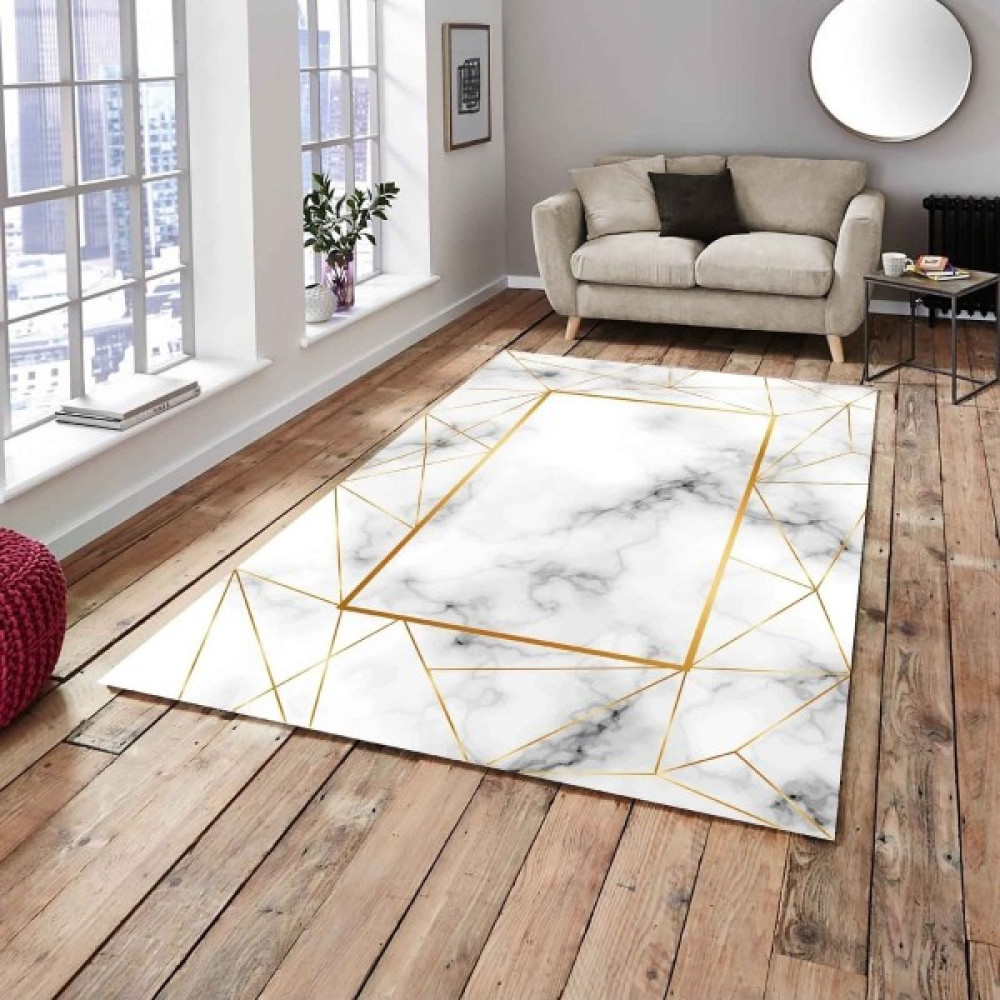 Madame Clean Yeni Platin Model Lastikli Kadife Halı Örtüsü - 160 x 230 cm - Renkli Salon & Oturma Odası Tekstili Fiyatı