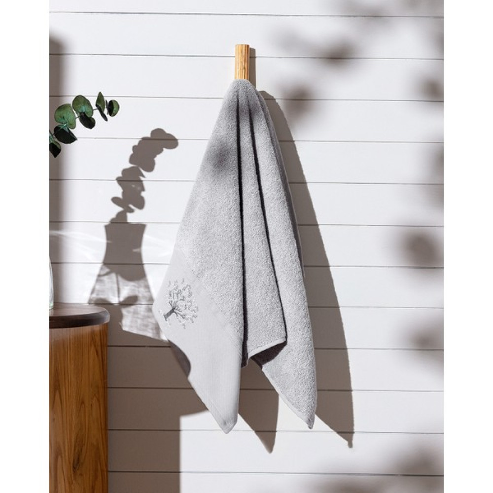 Madame Coco Orva Nakışlı Yüz Havlusu - Gri - 50 x 70 cm El / Yüz Havlusu Fiyatı