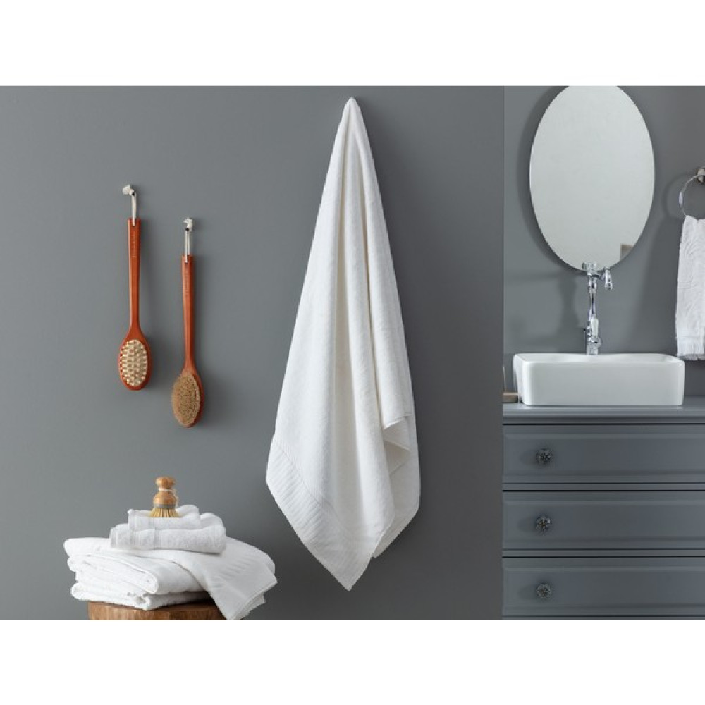 Madame Coco Piano Armürlü Banyo Havlusu - Beyaz - 80x150 cm - 80 x 150 cm Banyo Havlusu Fiyatı
