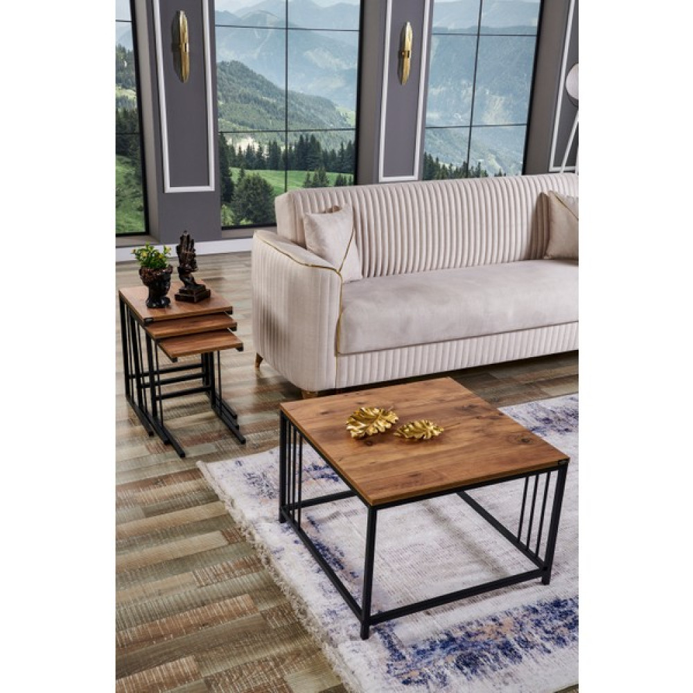 Madame Garden Frezya Sehpa - Orta Sehpa ve Zigon Sehpa 3 Lü Set Modern Orta Sehpa Fiyatı