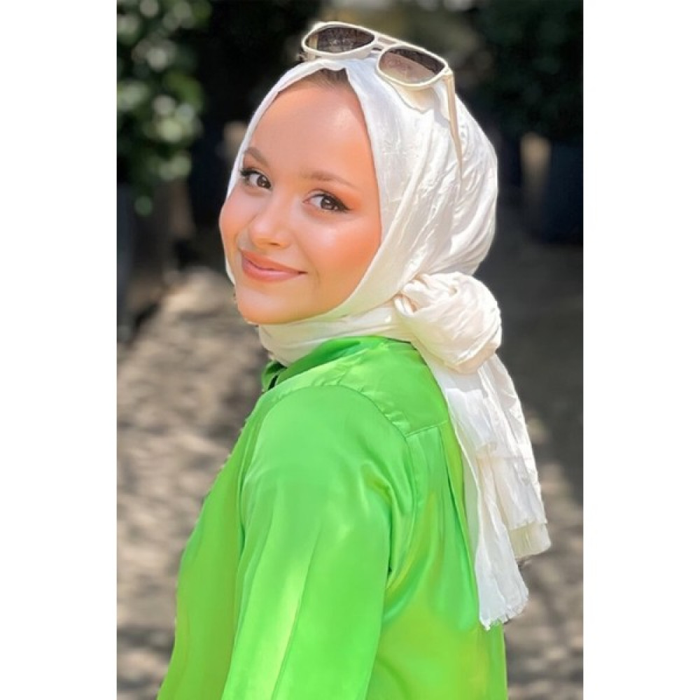 Madame Polo Bambu Kraş Şal - Krem Eşarp Fiyatı