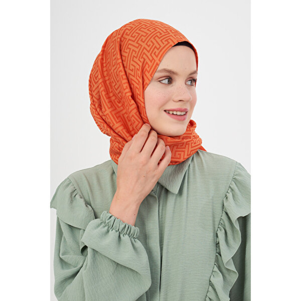 Madame Polo Jakar Laby Desen Şal - Orange Şal / Fular & Eşarp Fiyatı