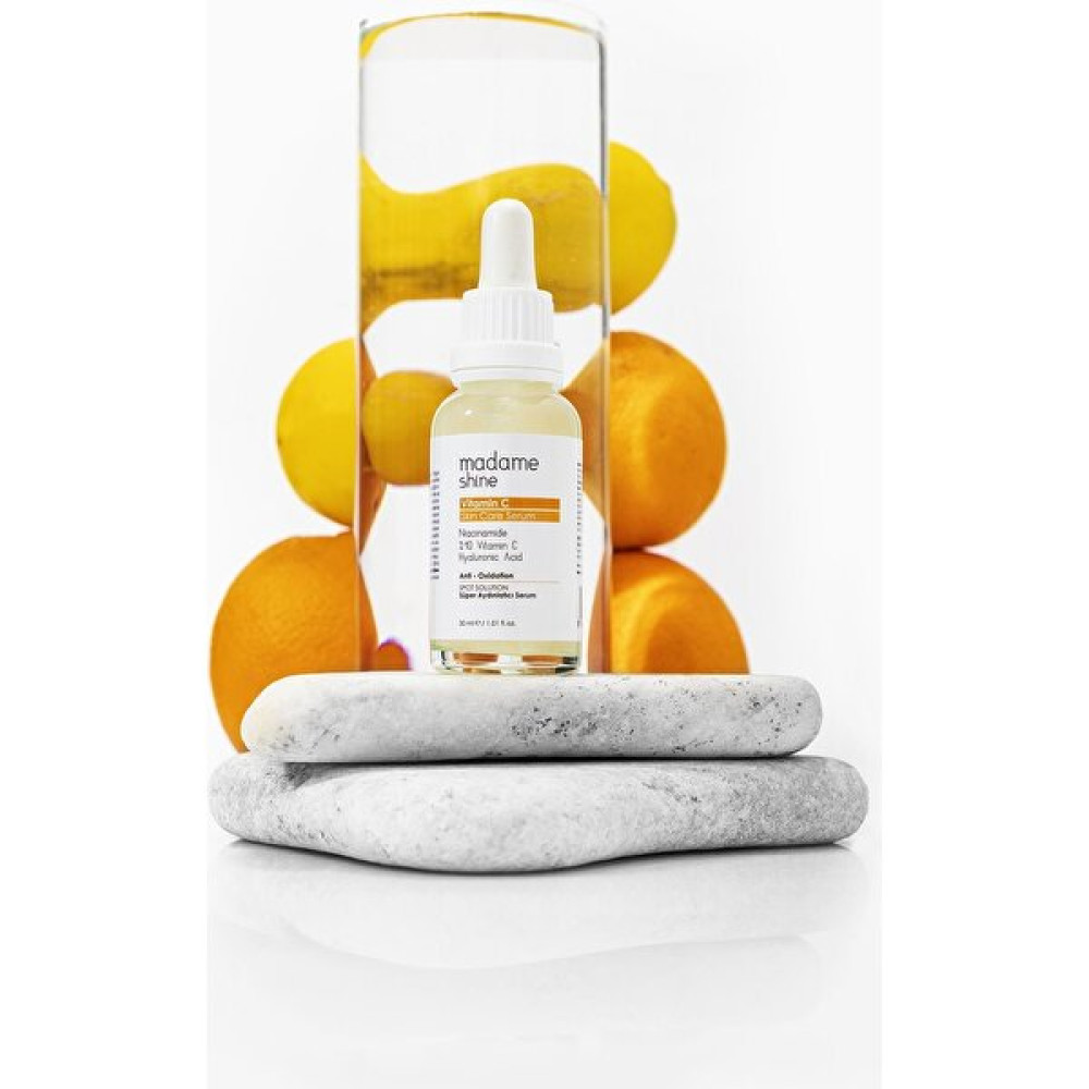 Madame Shine Leke Karşıtı %10 C Vitamin Aydınlatıcı Cilt Serumu (%10 Vıtamın+Niacinamide+Hyaluronic Acid) Anti-Aging / Yaşlanma Karşıtı Fiyatı