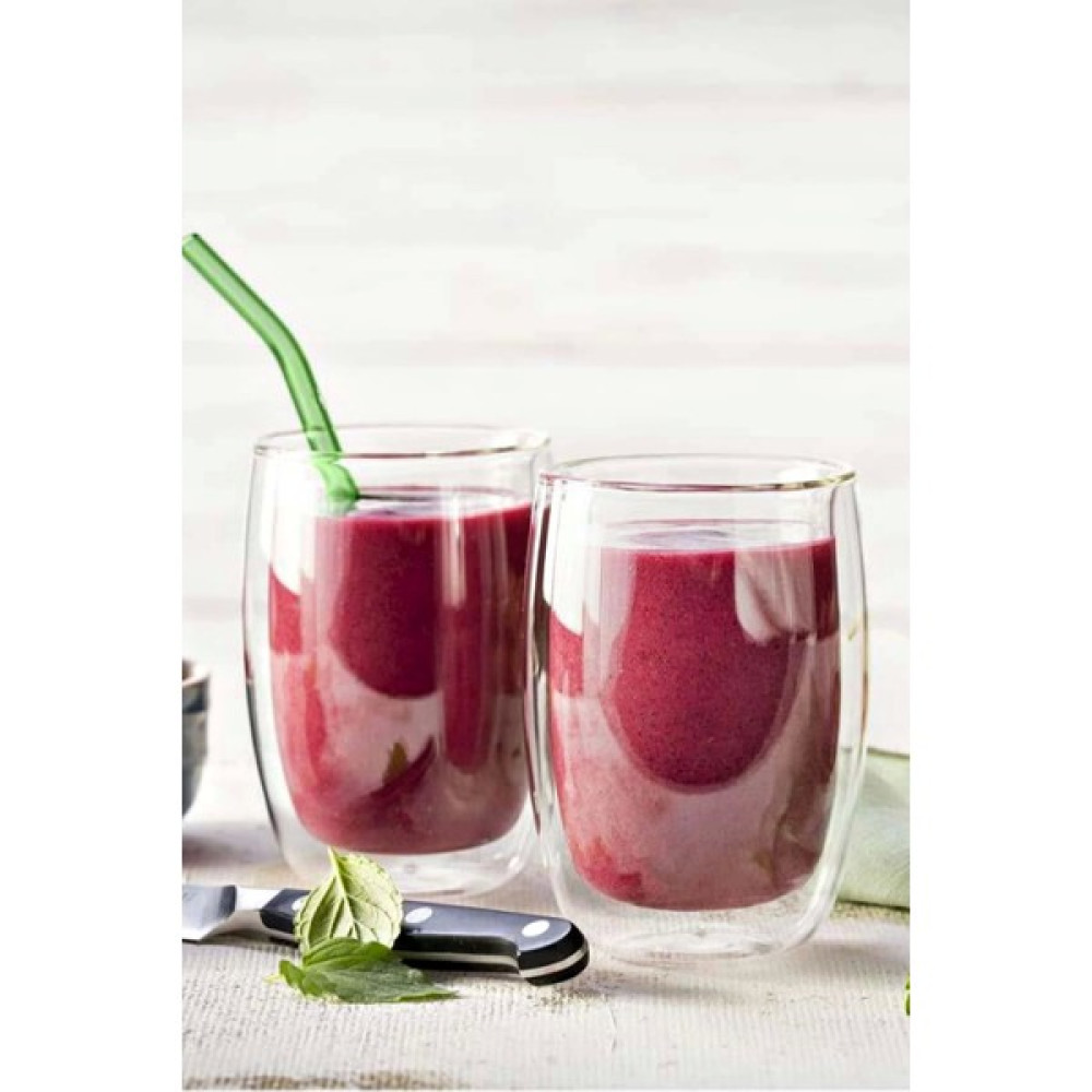 madamev 2li Çift Cidarlı Bardak 300 ml Ev Ofis Çay Fincanı Kahve Sunum Bardağı Dayanıklı Kupa Cam Bardak - Şeffaf Fincan / Bardak / Kahve Takımı Fiyatı