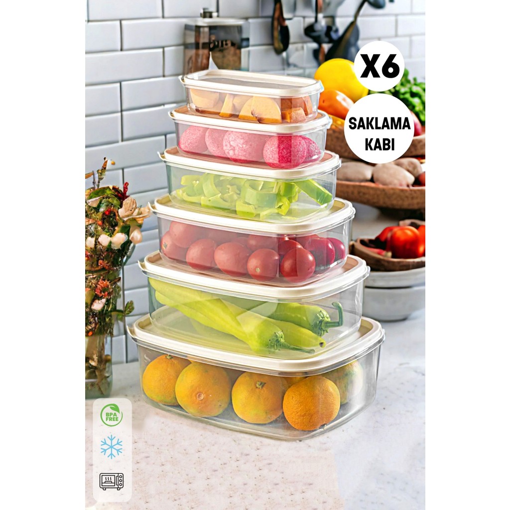 madamev 6'lı Saklama Kabı Seti Eşya Saklama / Düzenleme Fiyatı