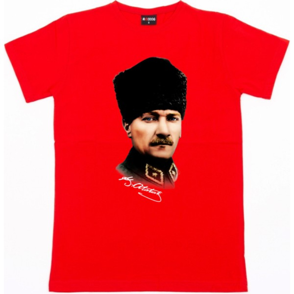 Maddog Atatürk Portre Kalpak Tshirt / Arkası Imzalı (Relax Fit) / 9xl / 8xl / 7xl / 6xl / 5xl / 4xl / 3xl Bayan T-shirt Fiyatı