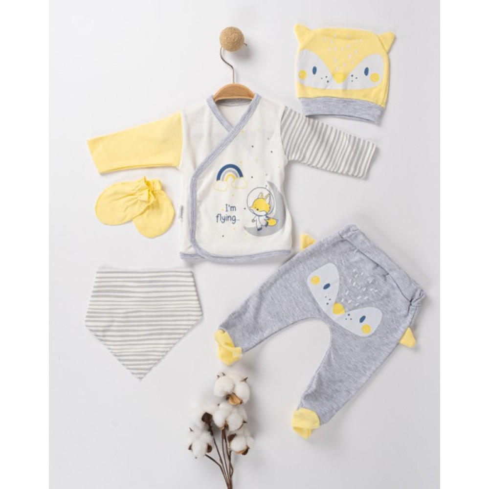 Maddu Baby Yenidoğan Erkek Bebek 5 Parça Hastane Çıkışı Seti Bebek Hastane Çıkışı Fiyatı