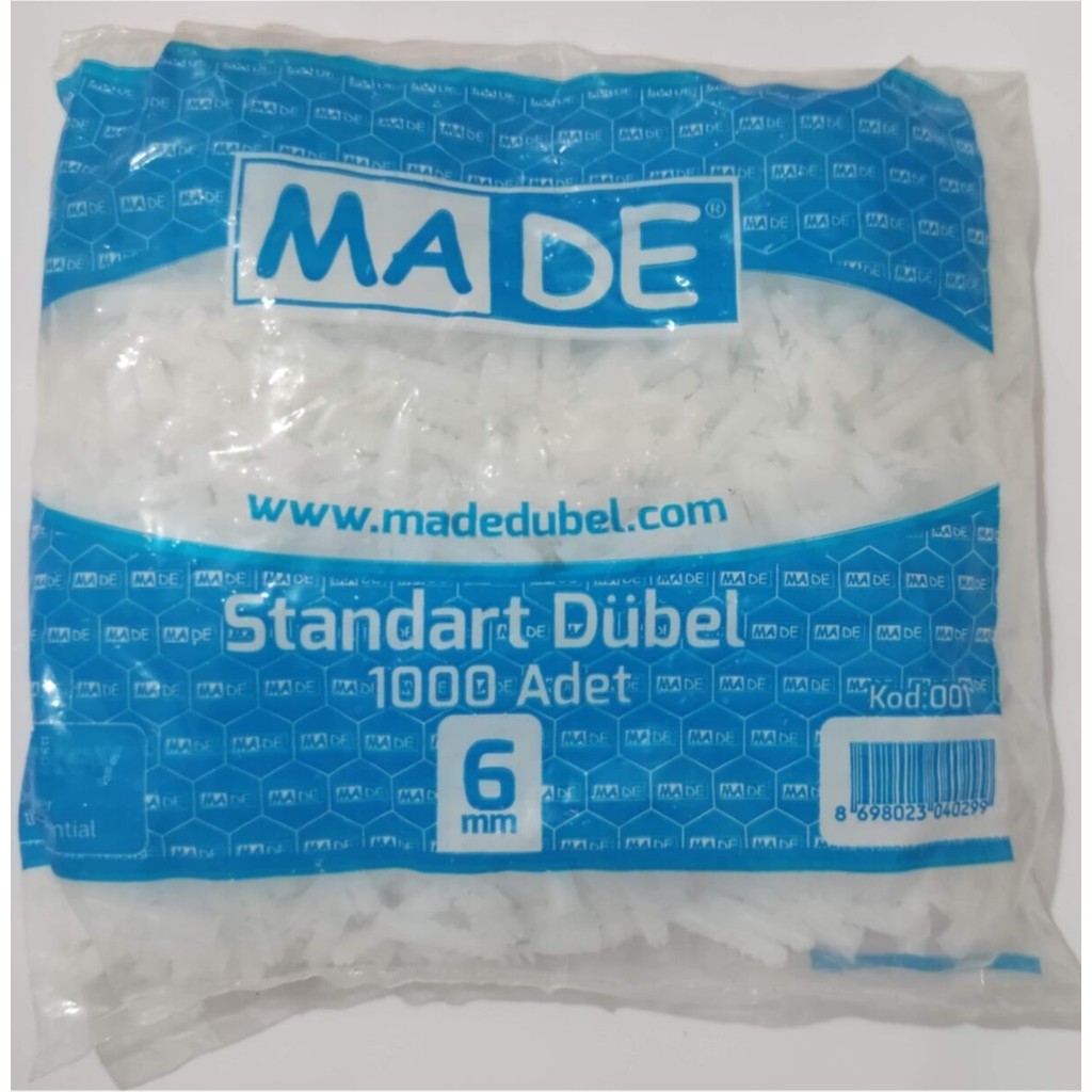 Made Dübel 6 mm 1000'LI - 1000 Adet - 6 mm SSD / Solid State Drive Fiyatı