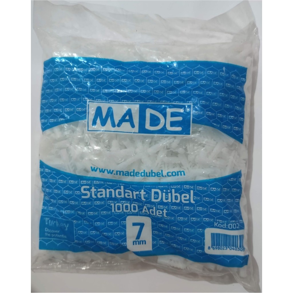 Made Dübel 7 mm 1000'LI - 1000 Adet - 7 mm SSD / Solid State Drive Fiyatı