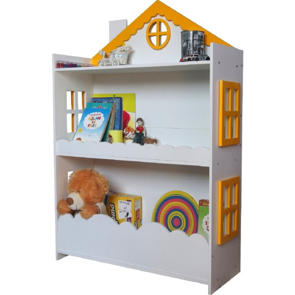Madelloon Montessori Kitaplık Ev Raf - Oyun Evi - Sarı Bebek Oyuncakları Fiyatı