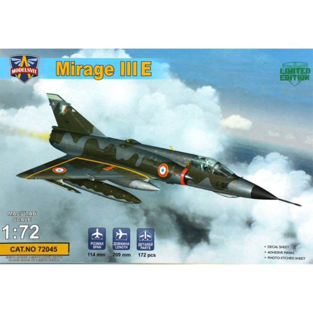 Madelsvit Modelsvıt MSVIT72045 1/72 Mirage Iıı E Fransız Avcı Uçağı Maketi - Renkli Maket Fiyatı