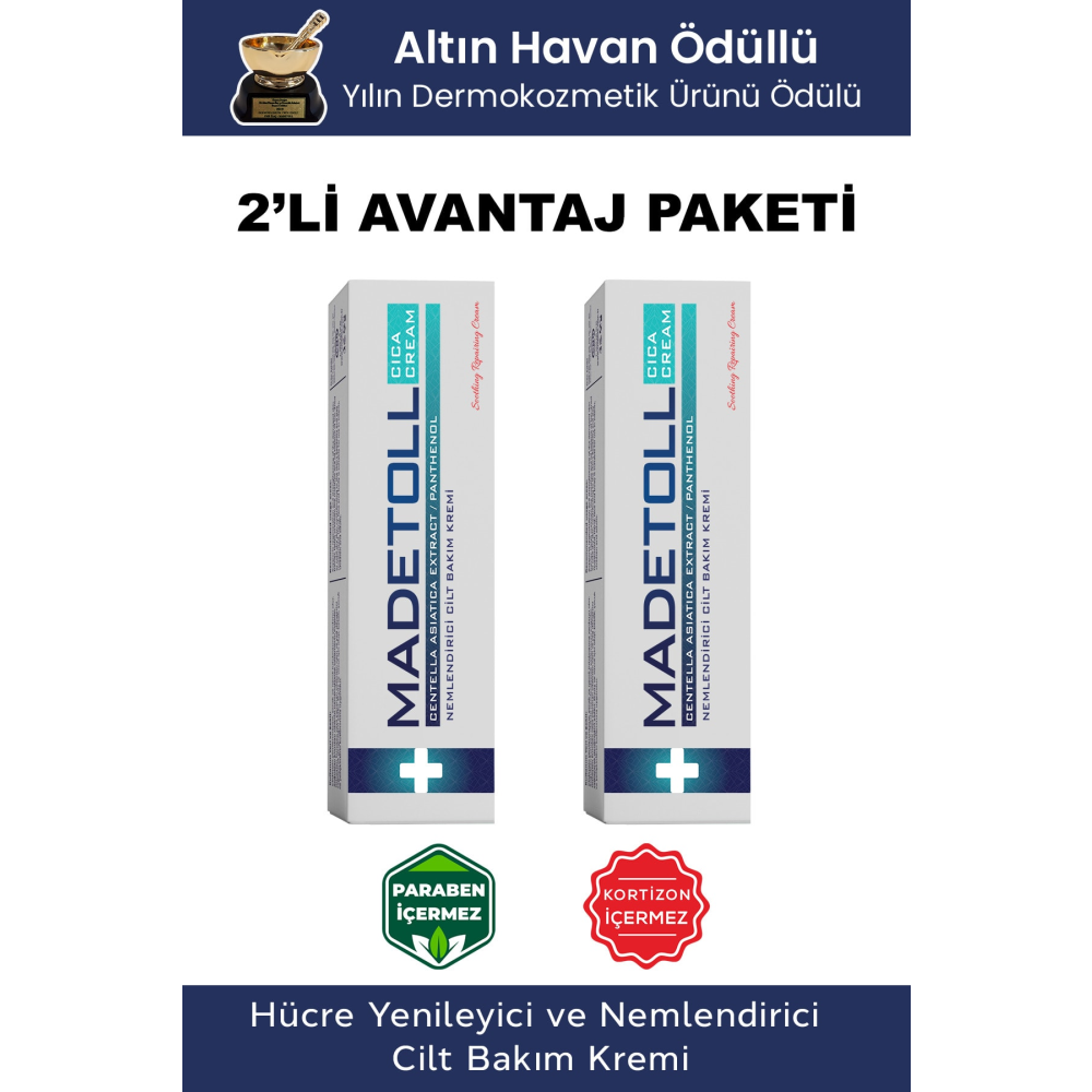Madetoll Nemlendirici Cilt Bakım Kremi 30 gr 2 Adet Cilt ve Yüz Bakımı Fiyatı