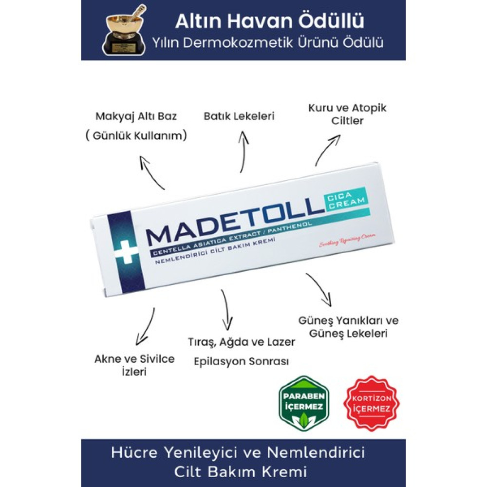 Madetoll Nemlendirici ve Cilt Bakım Kremi 30 gr Nemlendiriciler Fiyatı