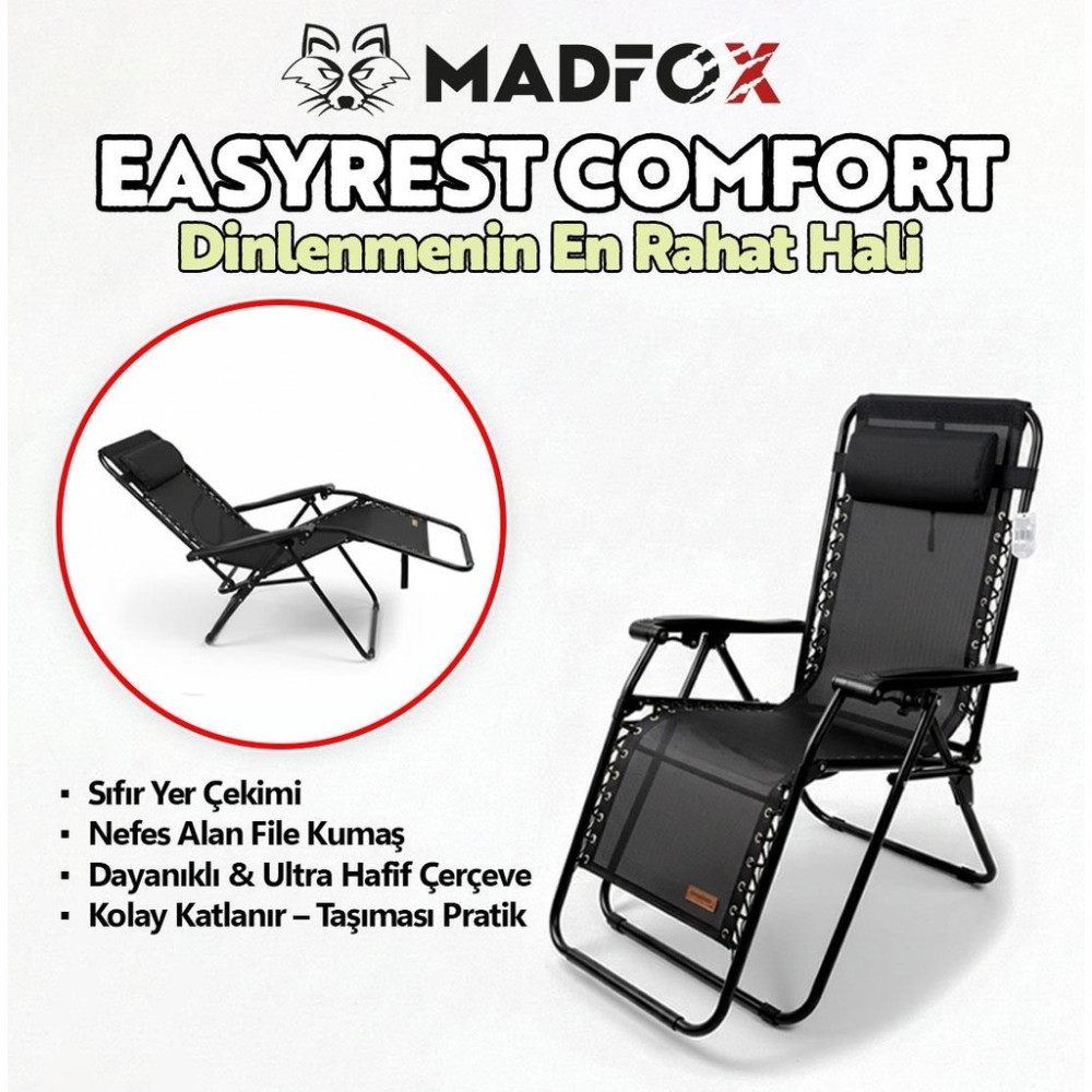Madfox Easyrest Katlanır Şezlong Sandalye Standart Sandalye Fiyatı