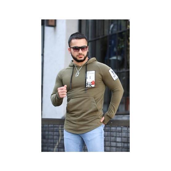 Madmext 2241 Haki Erkek Sweatshirt