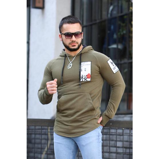 Madmext 2241 Haki Erkek Sweatshirt Erkek Sweatshirt Fiyatı