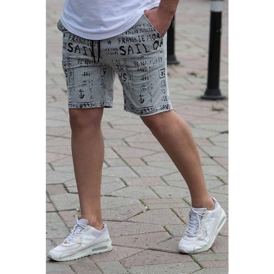 Madmext 2408 Gri Pano Baskılı Erkek Kapri Erkek Capri / Kapri Fiyatı