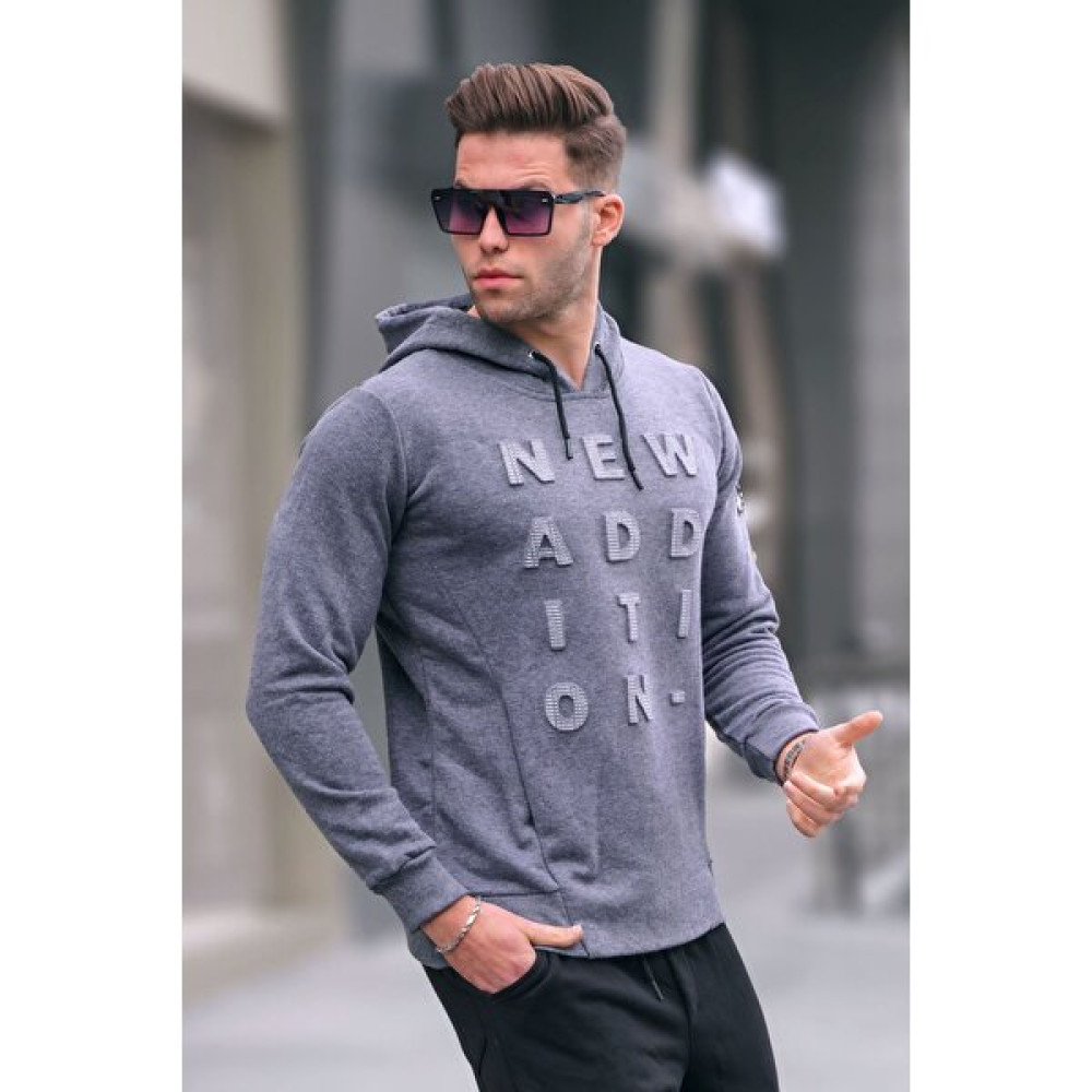Madmext Antrasit Kapüşonlu Sweatshirt 2689 Erkek Sweatshirt Fiyatı